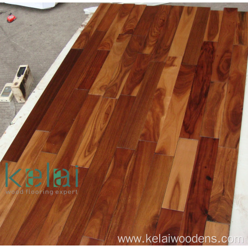 Natural color small leaf acacia solid wood flooring